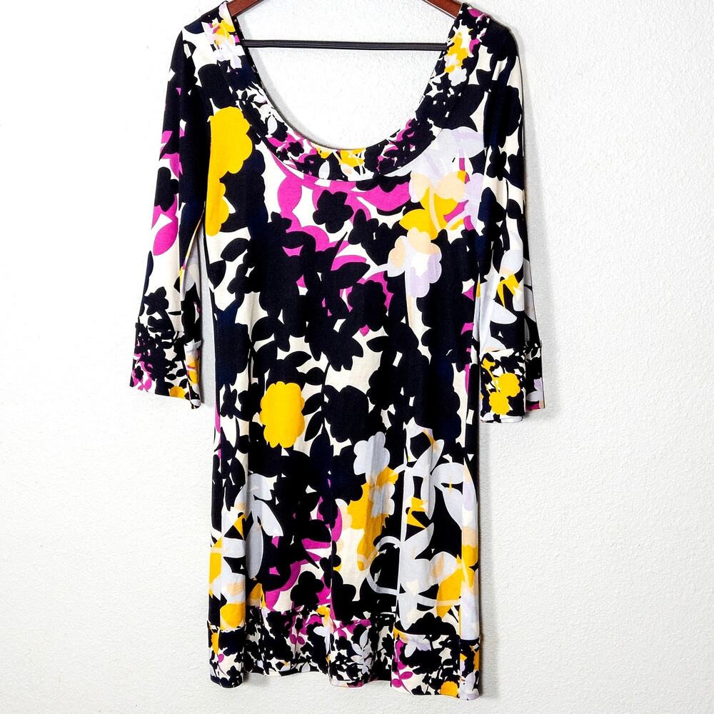 Diane Von Furstenberg Shift Dress 6 Multicolor Maximalist Archival Art